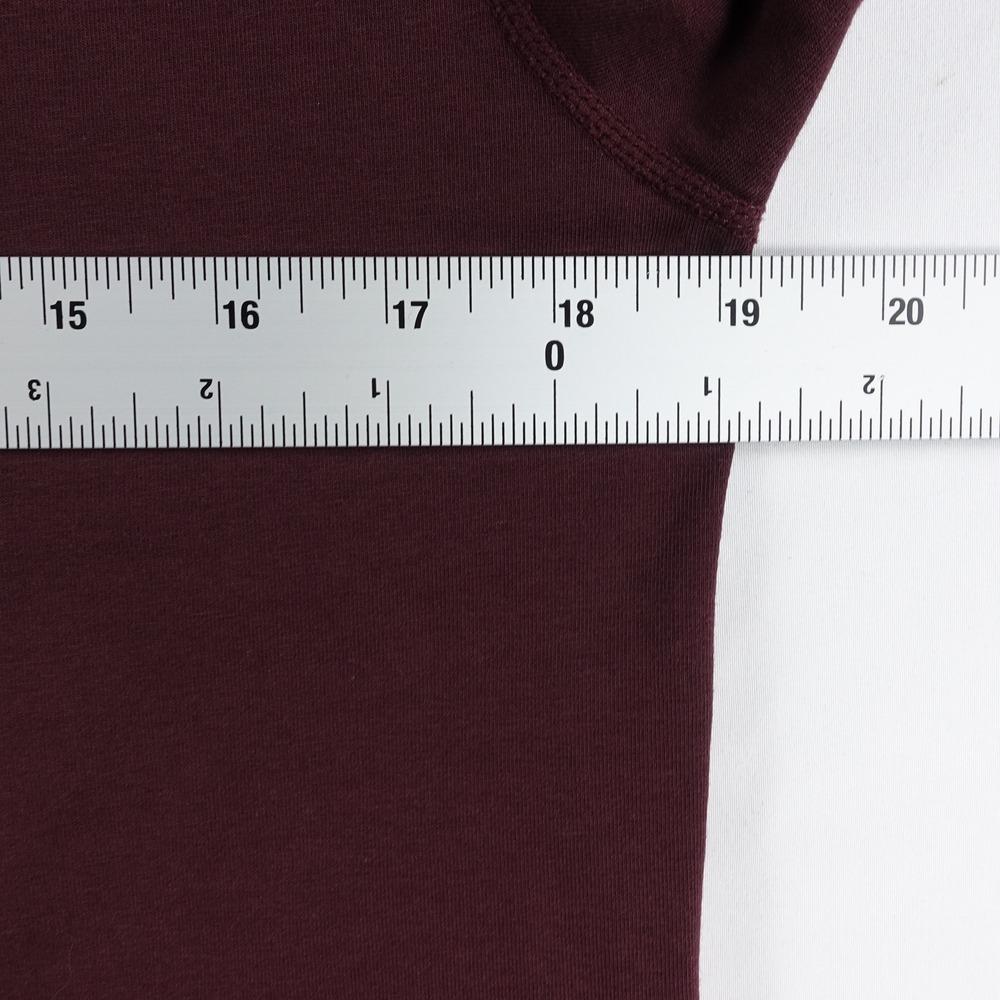 BYLT‎ Lux Henley Shirt Men's Small Drop Cut Long Sleeve Casual Maroon - Picture 7 of 12